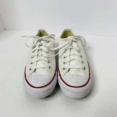 CONVERSE All Star Womens 9 Mens 7 Chuck Taylor White Low Top WORN ONCE  - Image 1 of 4