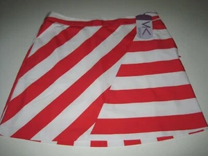 VK SPORT GOLF WOVEN STRIPE SKORT OC-200OR WHITE ORANGE WOMEN'S SIZE 2 NWT - Imagen 1 de 5