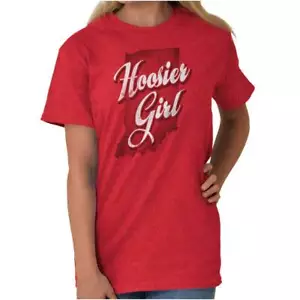 Indiana Fashion Hoosier Girl Trendy State IN Ladies TShirts Tees T For Women - Picture 1 of 10