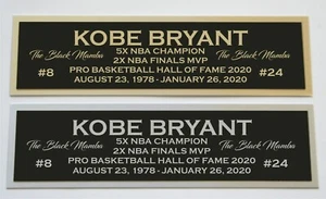 Kobe Bryant Lakers nameplate for signed autographed basketball photo jersey  - Picture 1 of 2