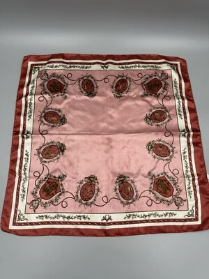 "Hermosa bufanda cuadrada Royal Regal diseño geométrico poliéster 24""" Foto 1 de 4