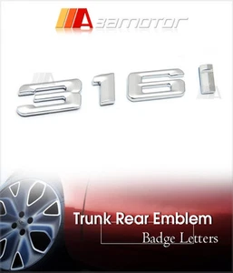 Rear Trunk Lid Chrome 3D Emblem Badge Letters fits BMW E90 F30 3-Series 316i 316 - Picture 1 of 1