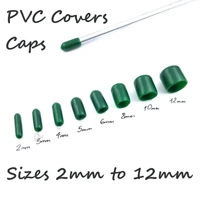 TAPPO TERMINALE VERDE ASTA BARRA VITI BULLONI CAVO TUBI PVC GOMMA COPRIFILETTI TAPPI - Immagine 1 di 2