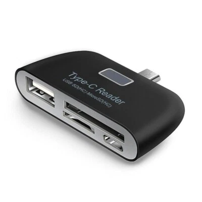 🚀 4-in-1 OTG Card Reader – USB, Type-C & Micro USB for PC, Laptop, Phone!🆕🗂️ - Bild 1 von 4
