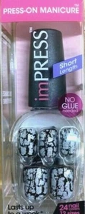 Kiss imPress Nail Art Trendsetters Short Length NO Glue so easy to apply # 1 - Picture 1 of 2