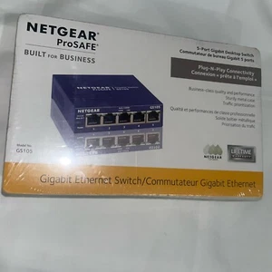 Netgear Prosafe 5-Port Gigabit Desktop Ethernet Switch - Picture 1 of 10
