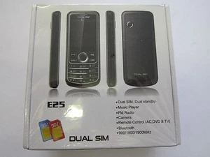 CHEAPEST NEW DUAL SIM UNLOCKED MOBILE PHONE E25 - CAMERA/VIDEO/MP3/BLUETOOTH - Picture 1 of 12