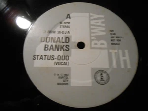 Donald Banks - "Status-Quo (Vocal) / just One More Chance" 12" Single PROMO - Picture 1 of 2
