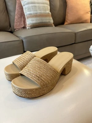 Sandalia de Tacón Vince Ariana Rafia 8 M Foto 1 de 4