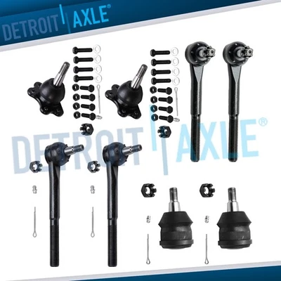 Rótulas inferiores superiores Tierods exteriores interiores delanteras para Chevy Express GMC Savana Foto 1 de 4