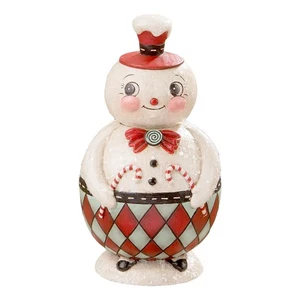 Johanna Parker by Bethany Lowe Double Cane Conrad Jar Chubby Snowman JP1043 - Picture 1 of 4