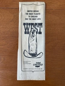 United Airlines 1964 Zeitungsanzeige Ausschnitt South Bend Indiana - Bild 1 von 5