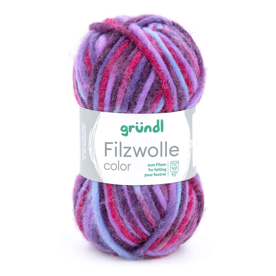 Monis Wollstuebchen 50 g/ 50m Gründl Wolle Filzwolle Color   FB 40 - Bild 1 von 1