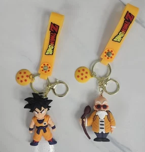 Set of 2 DRAGON BALL Z Keychains - Goku Master Roshi - Picture 1 of 3