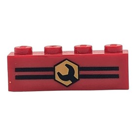 LEGO Red Brick Wrench 3010px6 Piece 1&times;4 Vehicle Set 6468 4176 6464