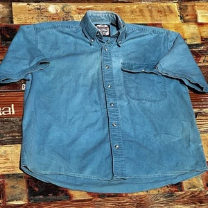 Vintage Jordache Hemd Herren Knopfleiste Gr. M blau 100 % Baumwolle Taschenfehler kostenloser Versand - Bild 1 von 11