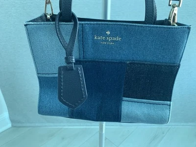 Kate Spade Nueva York 25 Aniversario Thompson Street Sam DENIM Como Nuevo con Bolsa para el Polvo Foto 1 de 4