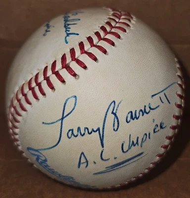 Larry Barnett,John Hirschbeck,Nick Bremigan,Rocky Roe AL Umpire AUTOGRAPH BALL - Image 1 of 4
