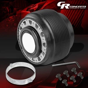 FOR 84-89 HONDA ACCORD/CIVIC/CRX STEERING WHEEL 6 HOLES HUB ADAPTOR+HORN BUTTON - Picture 1 of 6