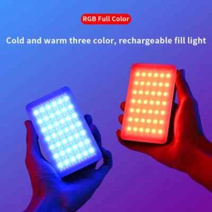 RGB LED Video Licht Panel für DSLR Vlog Fotografie Wiederaufladbare Kamera Lampe - Bild 1 von 7