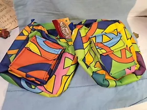 Tough1 Nylon Insulated Horn Bag Peace Sign Print New With Tag - Picture 1 of 3
