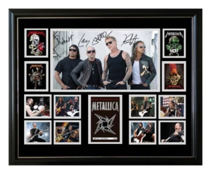 Metallica Signed Photo Poster Limited Edition Framed Memorabilia - Picture 1 of 5