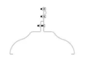 Dachleitungshalter Firstziegel Profilstahl MONIER BRASS RUPP SATTEL CERAMIKA - Bild 1 von 3