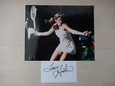 Tracy Austin Autographed 3" X 5" Index Card with 8" X 10" Photograph Wimbledom - Image 1 of 2