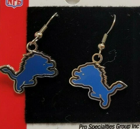 NFL Detroit Lions Team Earrings, NEW (Logo) Cover