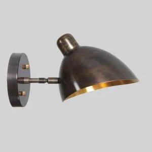 Italian Style Brass Wall Sconce Light Fixture Antique Patina Brass Wall Lamp - Picture 1 of 5