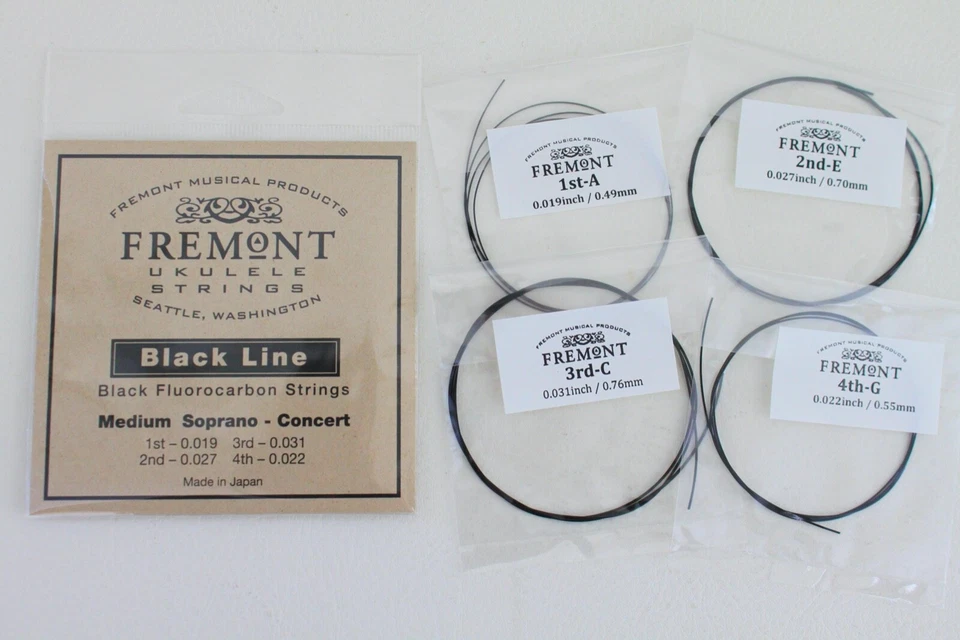 Fremont Blackline Fluorocarbon Ukulele Strings Soprano Concert Medium Set - Image 1 of 1