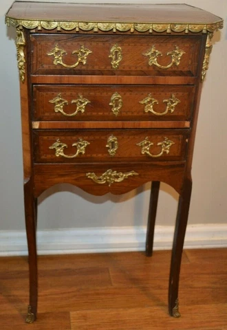 Antique Late 19th Century Louis XV style french chest of drawer (commode) Cover
