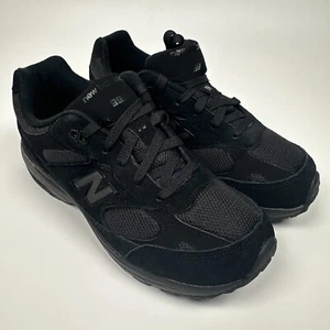 NEW BALANCE 993v1 Boy's Running Shoes Triple Black Suede (GC993TB) SIZE 6.5 - Picture 1 of 8