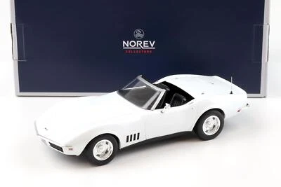 1:18 NOREV Chevrolet Corvette C3 Convertible 1969 Lattina Am Bianco - Immagine 1 di 4