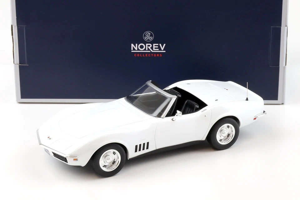 1 18 Norev Chevrolet Corvette C3 Convertible 1969 Can Am Bianco 189038