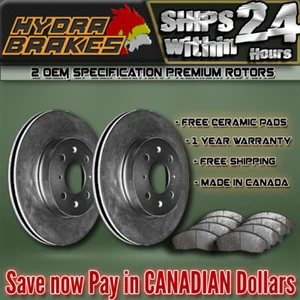 FITS 1997 1998 FORD ESCORT OE Blank Brake Rotors Ceramic F - Picture 1 of 1