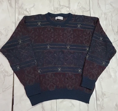Vintage Jantzen Cable Knit Crewneck Geometric Sweatshirt Men's XL Made In USA - Image 1 of 4
