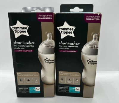 Tommee Tippee Closer to Nature Added Cereal Baby Bottle - 11 oz, Set Of 2 - Image 1 of 3