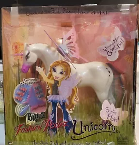 Bratz Mode Pixiez weißes Einhorn leuchten im Dunkeln Flügel in ungeöffneter Box - Bild 1 von 8