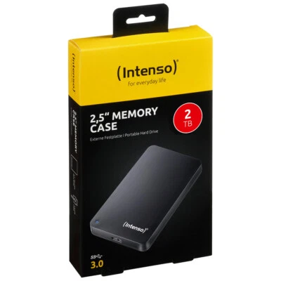 kQ Intenso externe Festplatte 2 TB 2,5 Zoll HDD Memory Case USB 3.0 schwarz - Bild 1 von 4