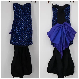 Jessica McClintock Gunne Sax Strapless Bodycon Sequin Party Formal Prom Dress - Picture 1 of 10