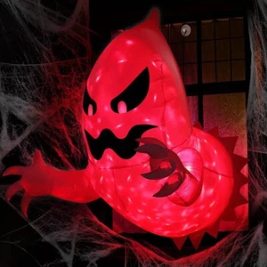 Fantasma inflable de ventana de Halloween de 4,6 pies con LED incorporado para decoración de patio al aire libre - Imagen 1 de 4