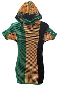 Mens Jamaica hooded string vest top size medium 100% cotton, retro t shirt - Picture 1 of 3