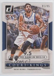 2014-15 Panini Donruss Court Kings Stat Line Season /95 Ricky Rubio #13