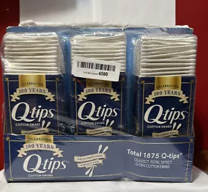 Q-tips Cotton Swabs 3 Packs of 625 Count Total 1875 Cotton Swabs NEW Sealed - Picture 1 of 4