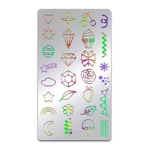 "Starry Night Celestial Plant Metal Painting Stencils - 7x4" Stainless Steel Dra - Picture 1 of 4