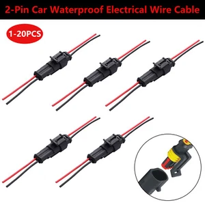 Conector de cable eléctrico impermeable de 12 V 2 pines enchufe terminal cable barco camión automóvil - Imagen 1 de 12