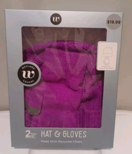 Women's Winter Hat And Gloves Texting Tip 2-piece Set Purple Wayland Square NIB - Picture 1 of 6