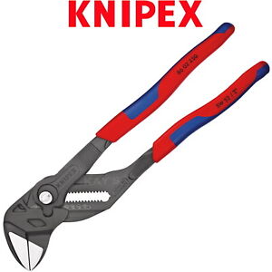 Knipex Pliers Wrench 250mm 10in Push Button Adjustable Spanner PVC Grips 8602250