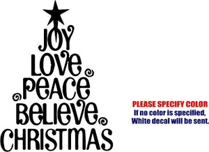 Calcomanía Adhesiva Vinilo - Feliz Navidad Alegría Amor Coche Camión Parachoques JDM Diversión 7" - Imagen 1 de 3